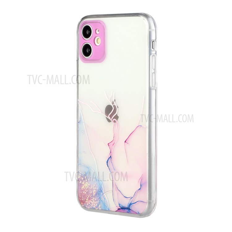 Embossment Marble Pattern Straight Edge Precise Hole Opening Soft TPU Case for iPhone 12 mini - Style A-2