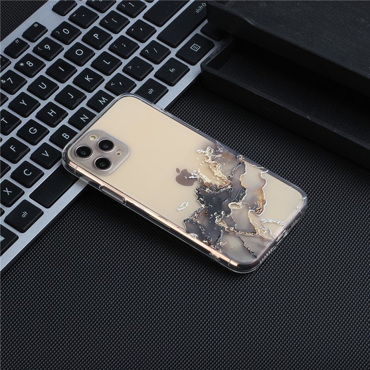 Precise Hole Opening Straight Edge Marble Pattern Soft TPU Case for iPhone 11 Pro - Style A-5