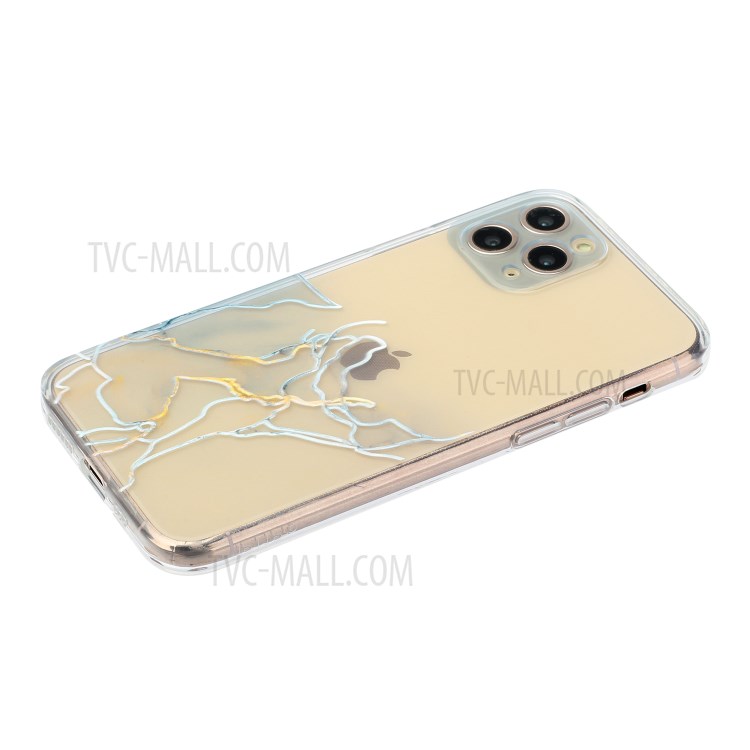 Straight Edge Precise Hole Opening Marble Pattern Soft TPU Case for iPhone 11 Pro Max - Style A-3