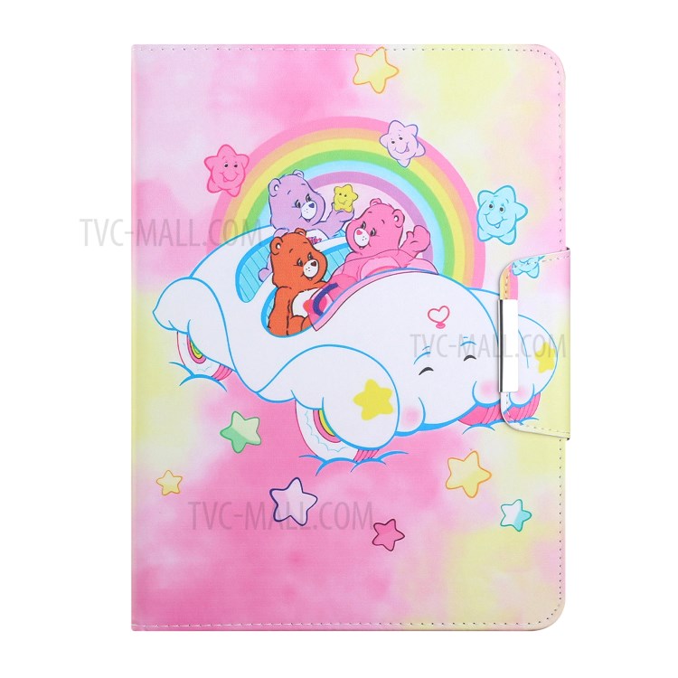 Pattern Printing Wallet Stand Leather Case for iPad Air (2013)/Air 2/Pro 9.7 inch (2016)/9.7-inch (2017)/9.7-inch (2018) - Rainbow and Bear-1