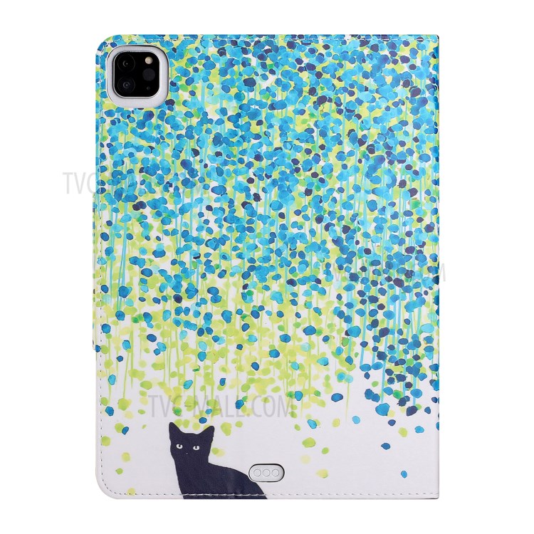 Auto-Sleep-and-Wake Function Pattern Printing Leather Wallet Stand Protective Case for iPad Air (2020)/Pro 11-inch (2020) - Black Cat-3