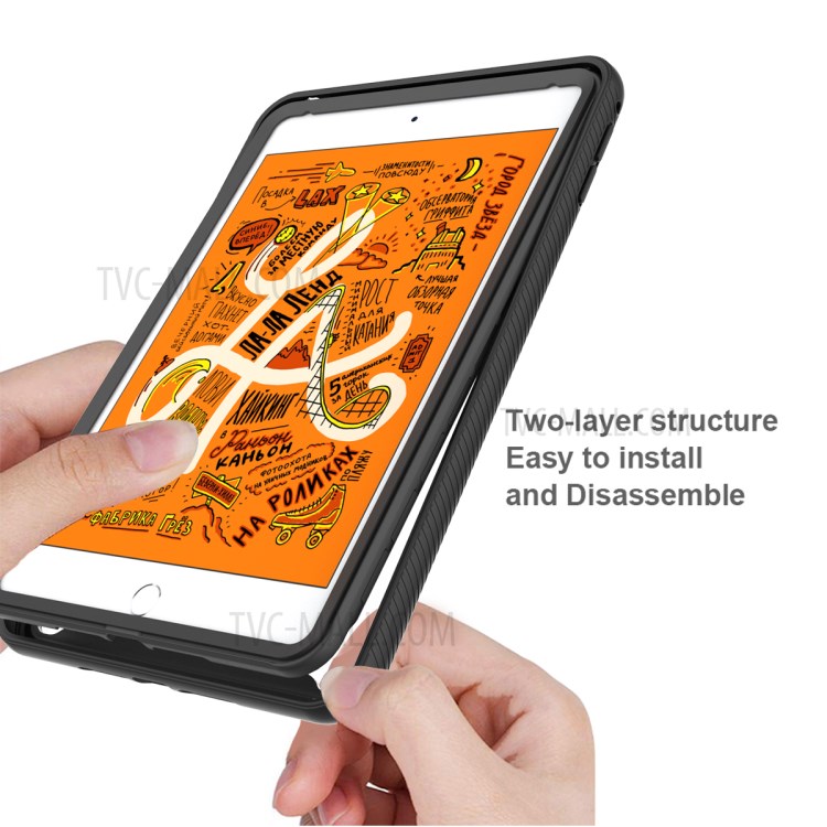TPU + PC Hybrid Shockproof Protective Tablet Case Shell for iPad mini (2019) 7.9 inch/mini 4 - Black-3