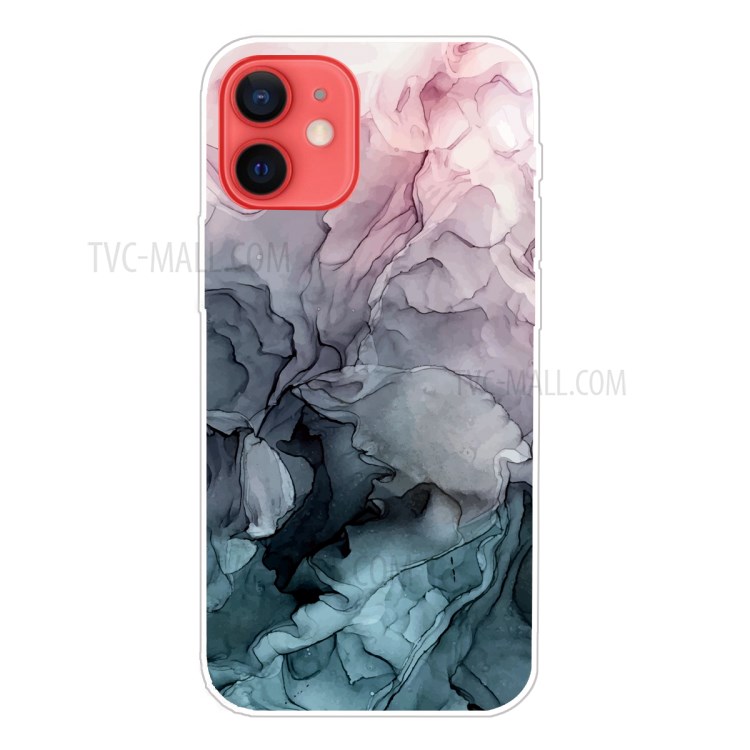 TPU Marble Pattern Printing Protector Cover for iPhone 12 Mini - Style A-1