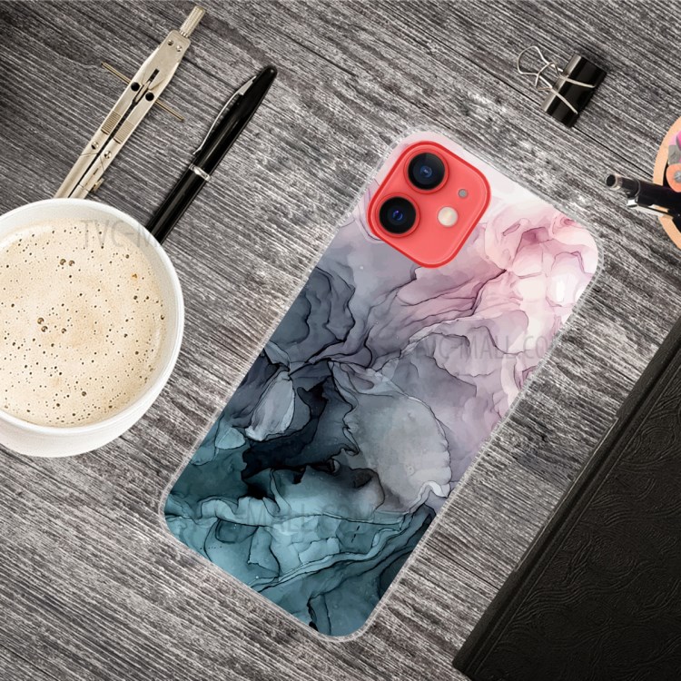 TPU Marble Pattern Printing Protector Cover for iPhone 12 Mini - Style A-4