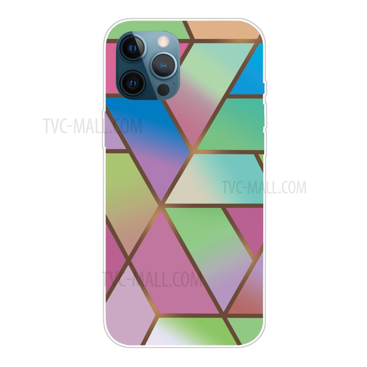 Marble Pattern Printing TPU Phone Cover for iPhone 12 Pro Max - Style A-1