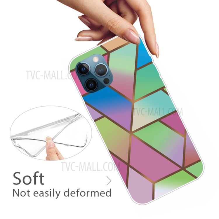 Marble Pattern Printing TPU Phone Cover for iPhone 12 Pro Max - Style A-2
