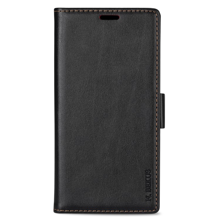 N.BEKUS TPU + PU Leather Wallet Stand Protective Phone Case for iPhone 12/12 Pro - Black-3