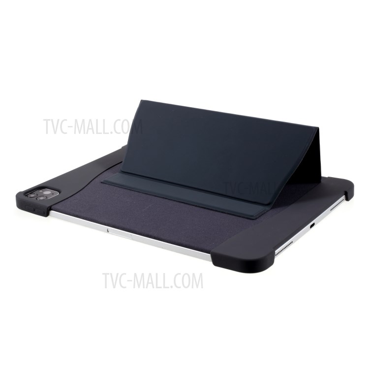 Drop Absorption Soft Silicone Case with Kickstand for iPad Air (2020)/Pro 11-inch (2020)/Pro 11-inch (2018) - Black-12
