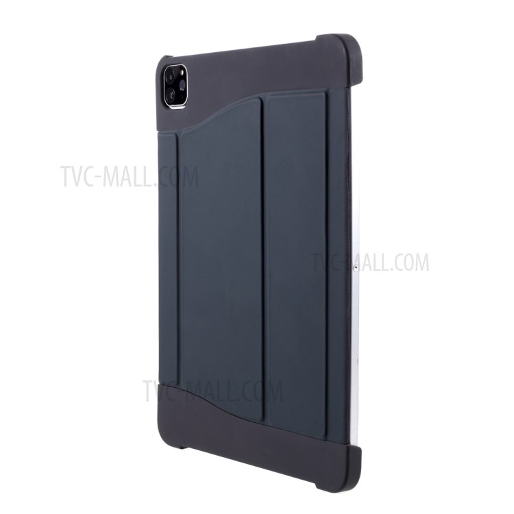 Drop Absorption Soft Silicone Case with Kickstand for iPad Air (2020)/Pro 11-inch (2020)/Pro 11-inch (2018) - Black-2