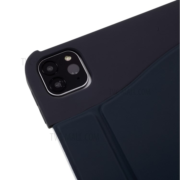 Drop Absorption Soft Silicone Case with Kickstand for iPad Air (2020)/Pro 11-inch (2020)/Pro 11-inch (2018) - Black-5