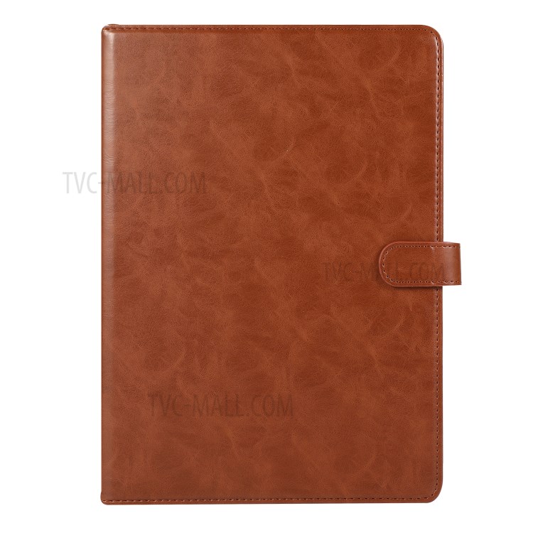 Anti-Drop PU Leather Smart Shell Cover for iPad Air (2020) - Brown-1