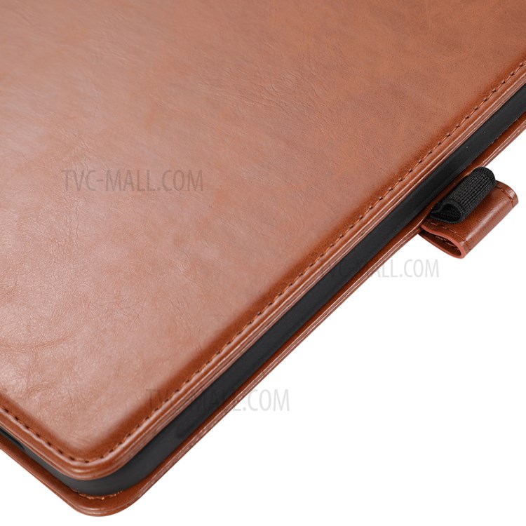 Anti-Drop PU Leather Smart Shell Cover for iPad Air (2020) - Brown-7