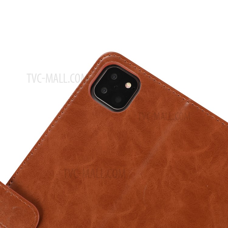 Anti-Drop PU Leather Smart Shell Cover for iPad Air (2020) - Brown-8
