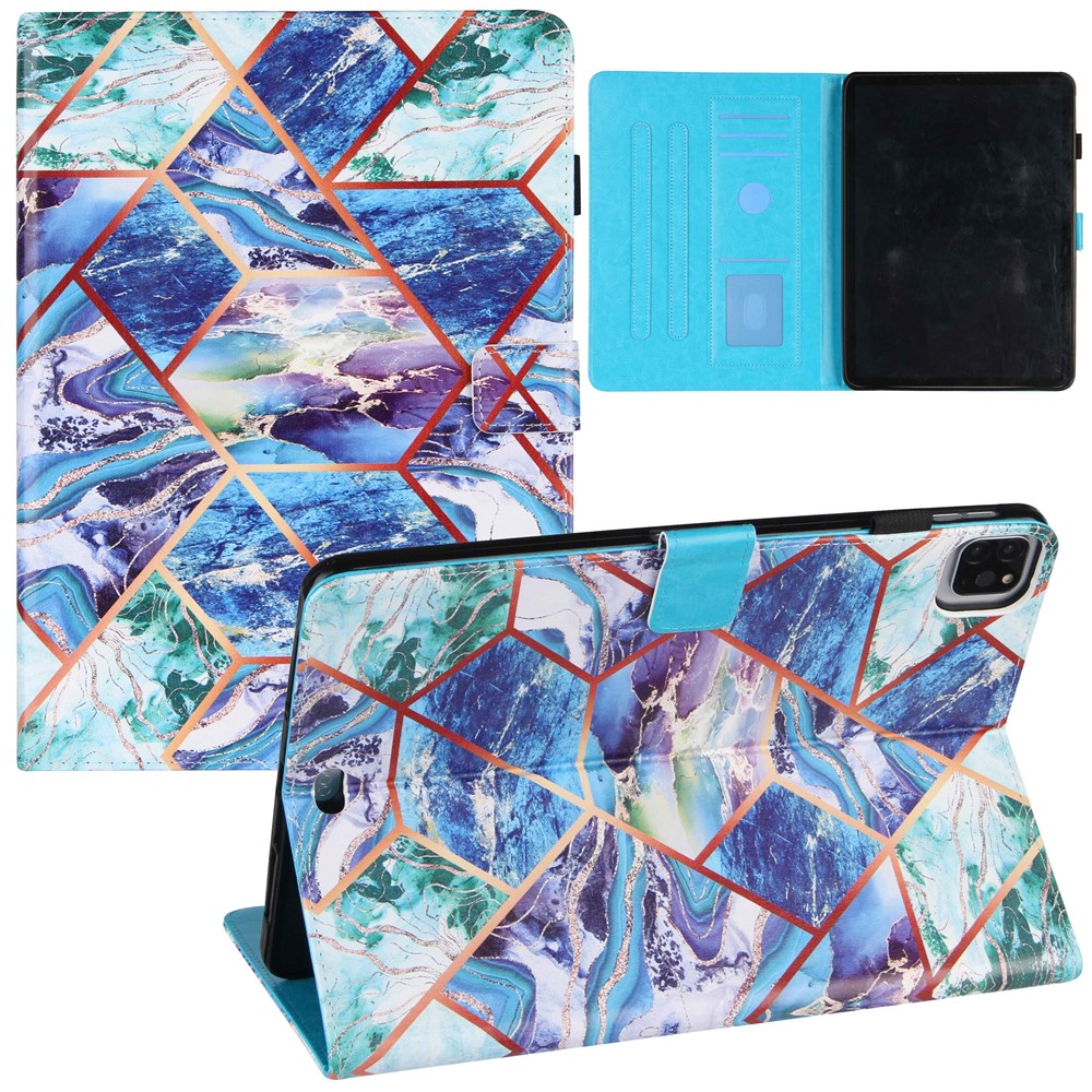 Shockproof Electroplating Marble Pattern Protective Tablet Case for iPad Pro 11-inch (2020) / (2021) / (2022) / Air (2020) / Air (2022) - Blue / Green / Purple