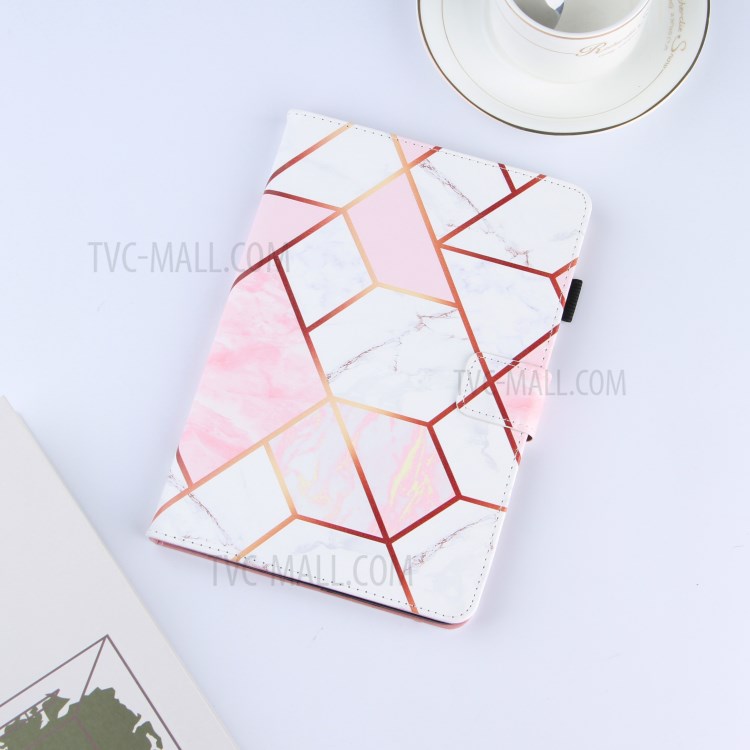 Electroplating Marble Splicing Tablet Cover Case for iPad mini/mini 2/mini 3/mini 4/mini (2019) 7.9 inch - Pink-11