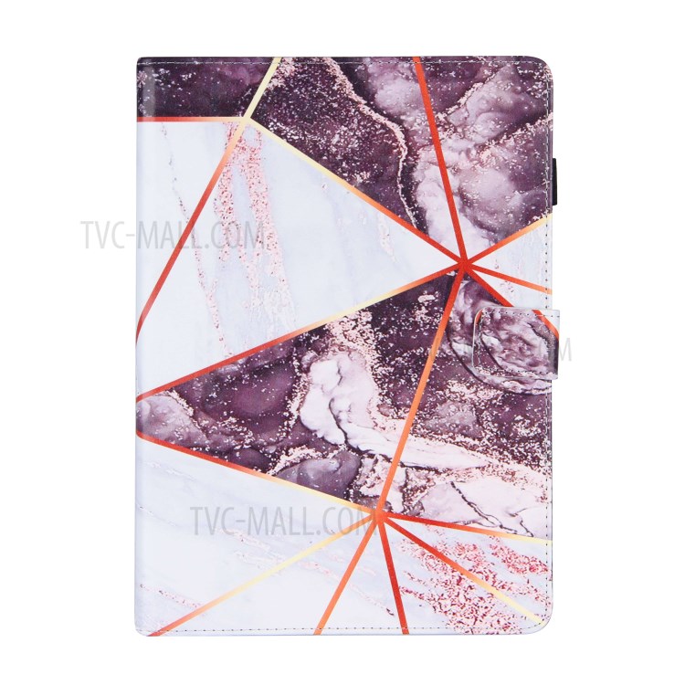 Marble Splicing Electroplating Tablet Cover Case for Pad Air (2013)/Air 2/9.7-inch (2017)/9.7-inch (2018) - Wine Red-2