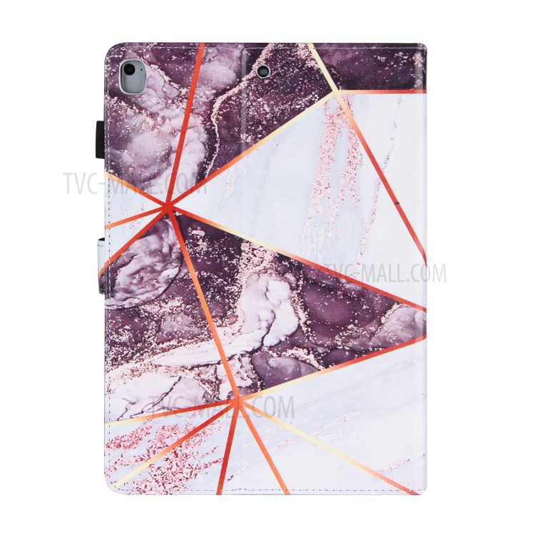 Marble Splicing Electroplating Tablet Cover Case for Pad Air (2013)/Air 2/9.7-inch (2017)/9.7-inch (2018) - Wine Red-3