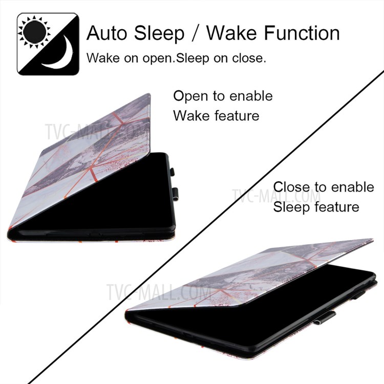 Marble Splicing Electroplating Tablet Cover Case for Pad Air (2013)/Air 2/9.7-inch (2017)/9.7-inch (2018) - Wine Red-7