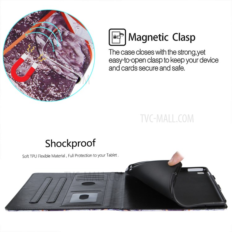 Marble Splicing Electroplating Tablet Cover Case for Pad Air (2013)/Air 2/9.7-inch (2017)/9.7-inch (2018) - Wine Red-8