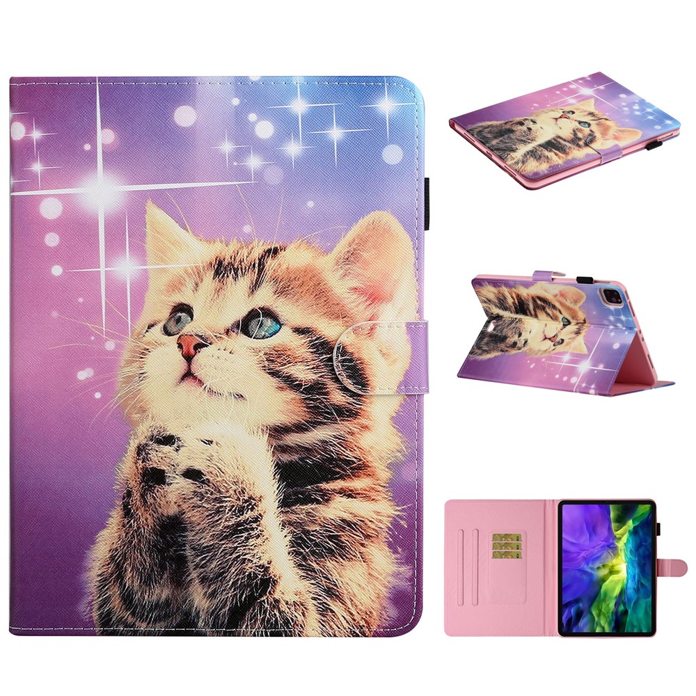 Pattern Printing Tablet Leather Stand Case for iPad Air (2020)/Air (2022) - Cat