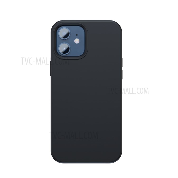 BASEUS Liquid Silica Gel Magnetic Attraction Phone Case for iPhone 12 mini - Black-1