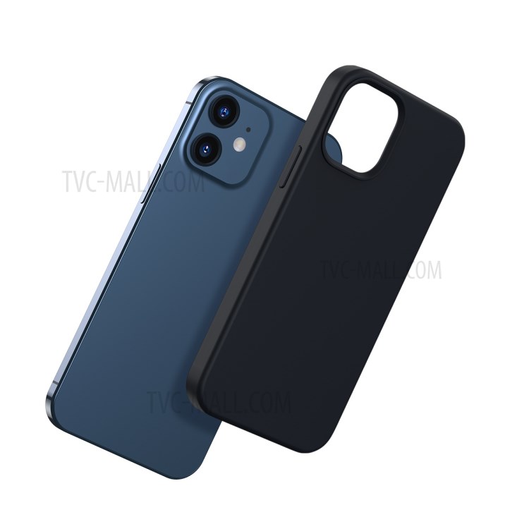 BASEUS Liquid Silica Gel Magnetic Attraction Phone Case for iPhone 12 mini - Black-4