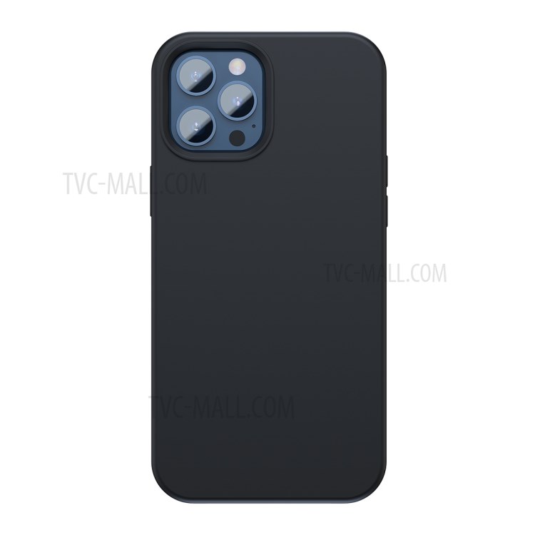 BASEUS Liquid Silica Gel Magnetic Suction Phone Case for iPhone 12/12 Pro - Black-1