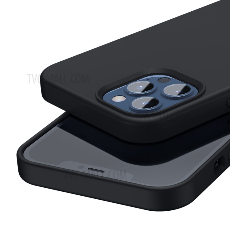 BASEUS Liquid Silica Gel Magnetic Suction Phone Case for iPhone 12/12 Pro - Black-11