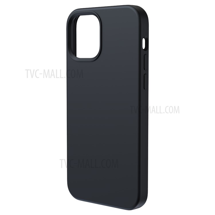 BASEUS Liquid Silica Gel Magnetic Attraction Phone Protective Case for iPhone 12 Pro Max - Black-2