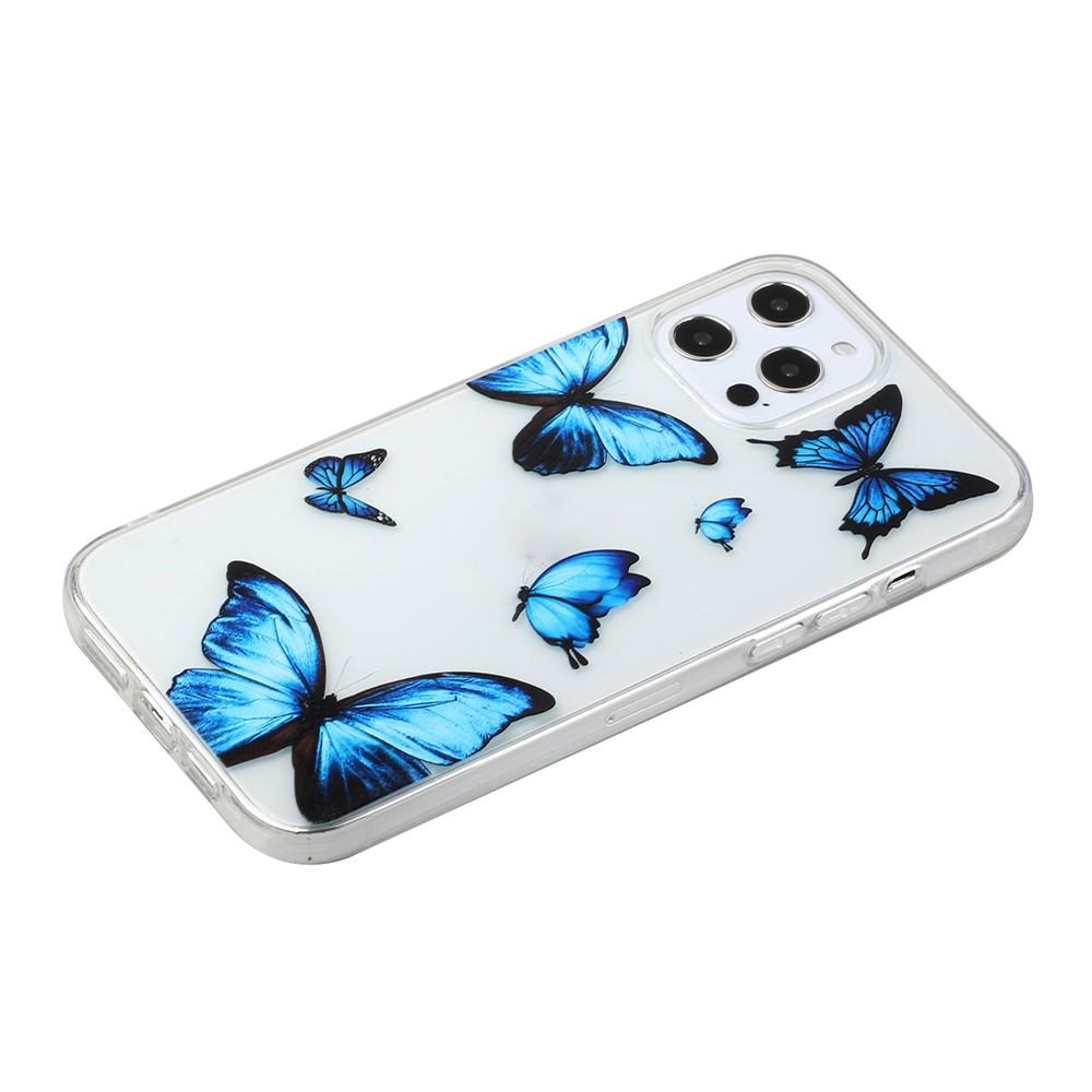 Pattern Printing Design TPU Phone Case for iPhone 12 Pro / iPhone 12 - Butterfly-2