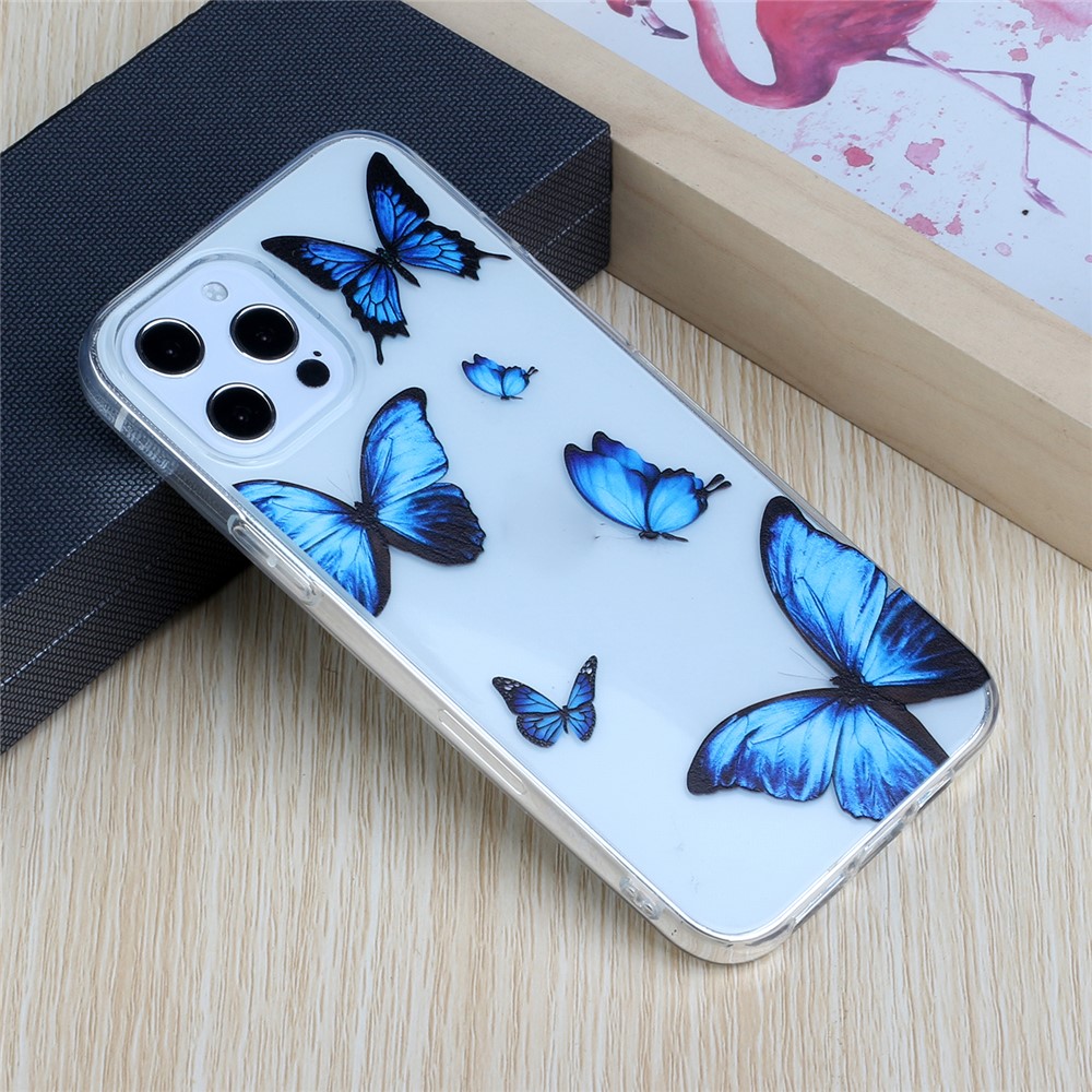 Pattern Printing Design TPU Phone Case for iPhone 12 Pro / iPhone 12 - Butterfly-5