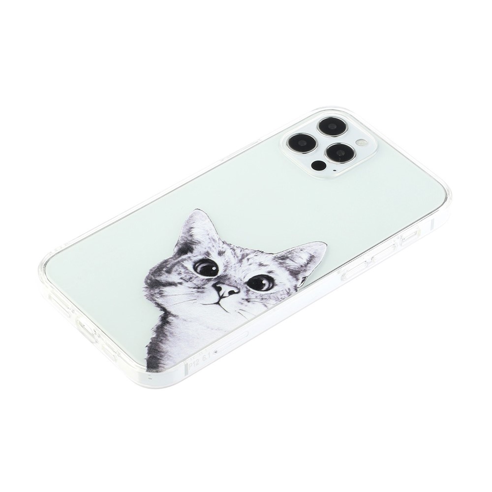 Pattern Printing Design TPU Phone Case for iPhone 12 Pro / iPhone 12 - Cat-2