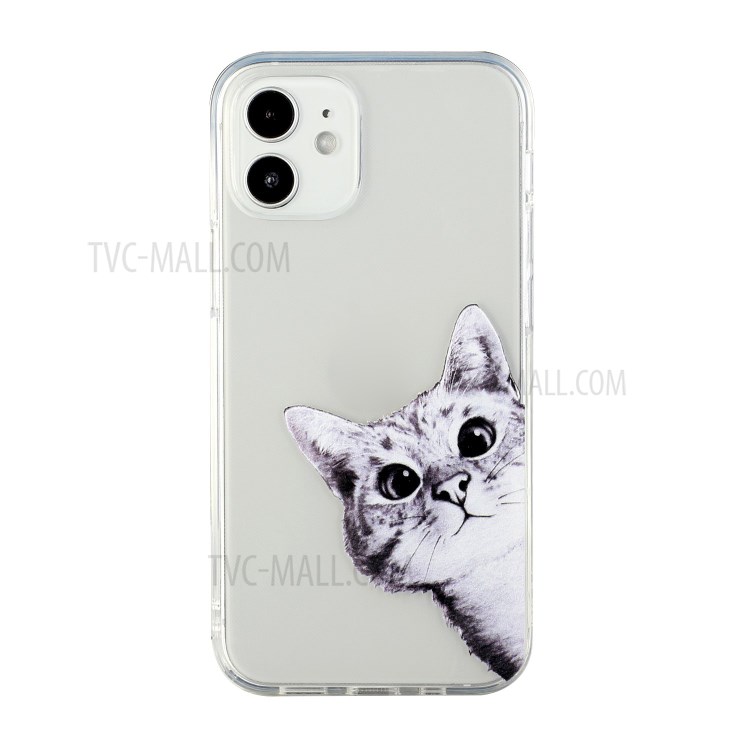 Pattern Printing Design TPU Phone Case for iPhone 12 Mini - Cat-1