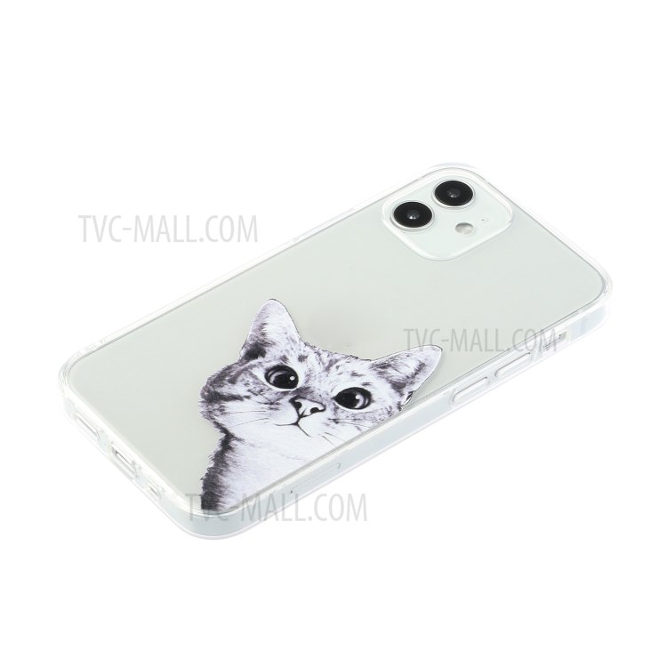 Pattern Printing Design TPU Phone Case for iPhone 12 Mini - Cat-2