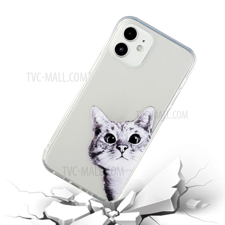 Pattern Printing Design TPU Phone Case for iPhone 12 Mini - Cat-4
