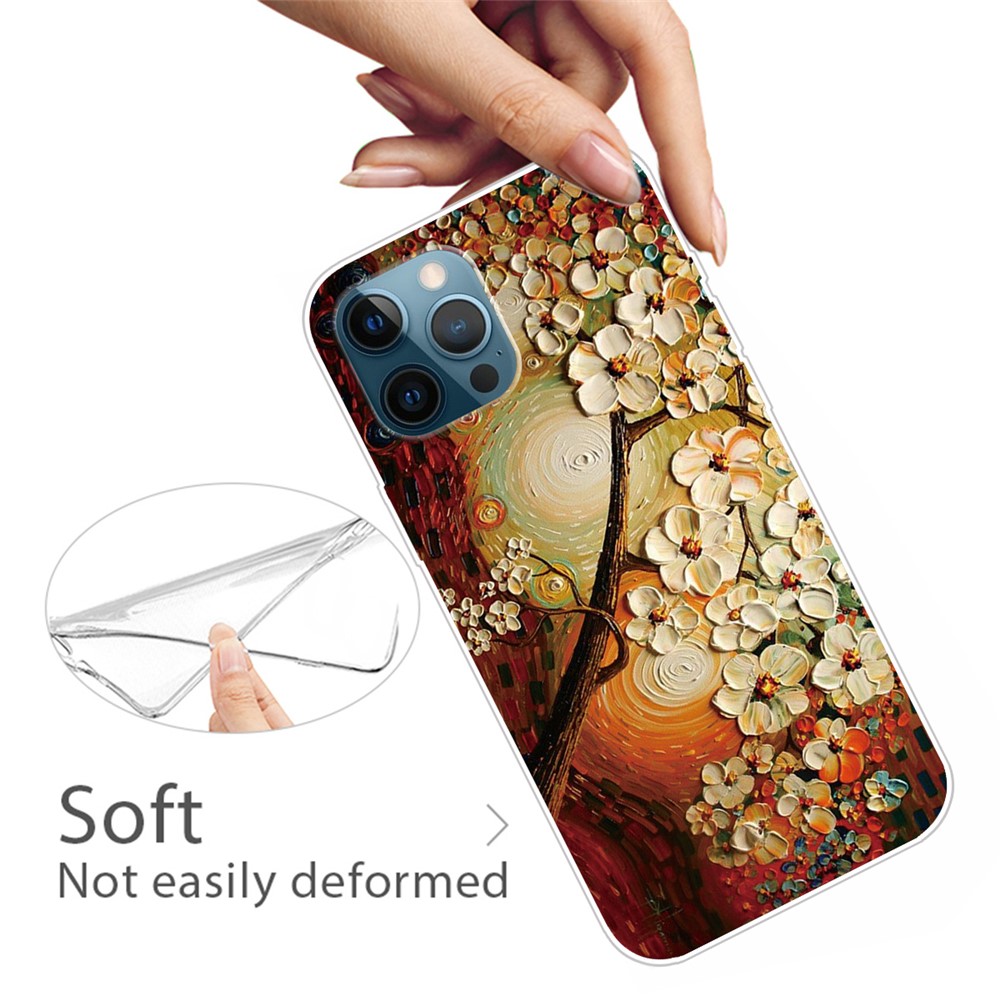 Pattern Printing Flexible High Quality TPU Phone Case for iPhone 12/12 Pro - Wintersweet-2