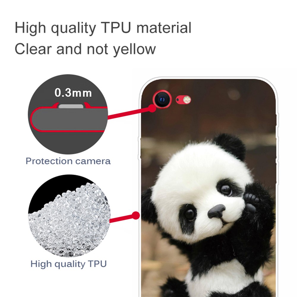 Pattern Printing Flexible High Quality TPU Phone Cover for iPhone 7/8/SE (2nd Generation) - Panda-3