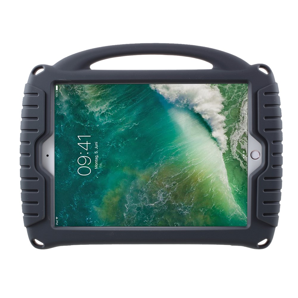 Shockproof Silicone Protector Tablet Kickstand Case for iPad 10.2 (2019) / iPad 10.2 (2020) / iPad Pro 10.5-inch (2017) / iPad Air 10.5 inch (2019) - Black-7
