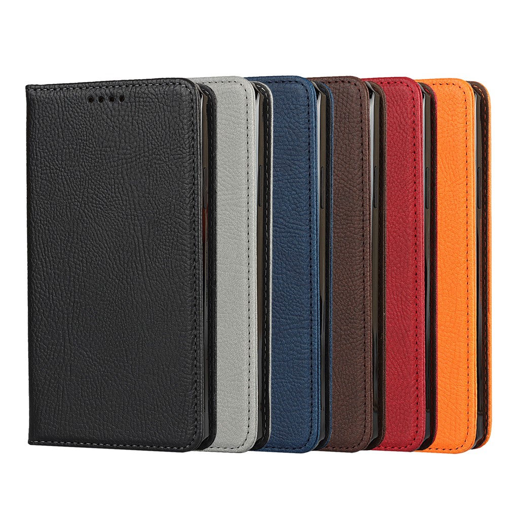 Litchi Skin Stand Genuine Leather TPU Protective Shell for iPhone 11 Pro Max Detachable Case - Black-12