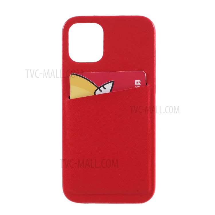 MUTURAL PC + TPU Hybrid Cover with Card Slot for iPhone 12 mini - Red-3