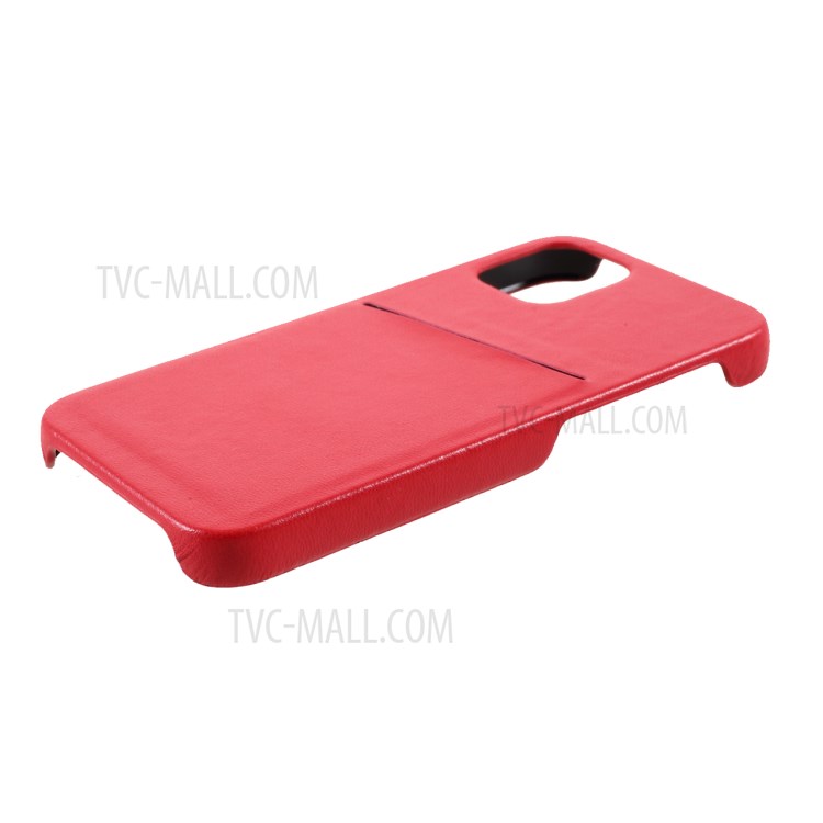 MUTURAL PC + TPU Hybrid Cover with Card Slot for iPhone 12 mini - Red-5