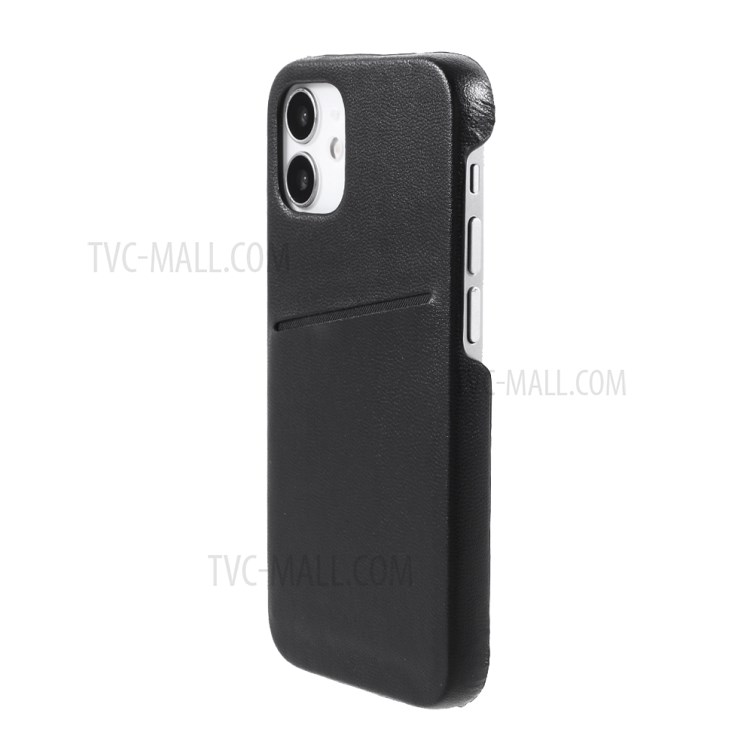 MUTURAL Hard PC + Soft TPU Combo Hybrid Cover Case with Card Slot for iPhone 12/12 Pro - Black-2