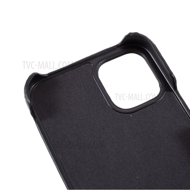 MUTURAL Hard PC + Soft TPU Combo Hybrid Cover Case with Card Slot for iPhone 12/12 Pro - Black-9