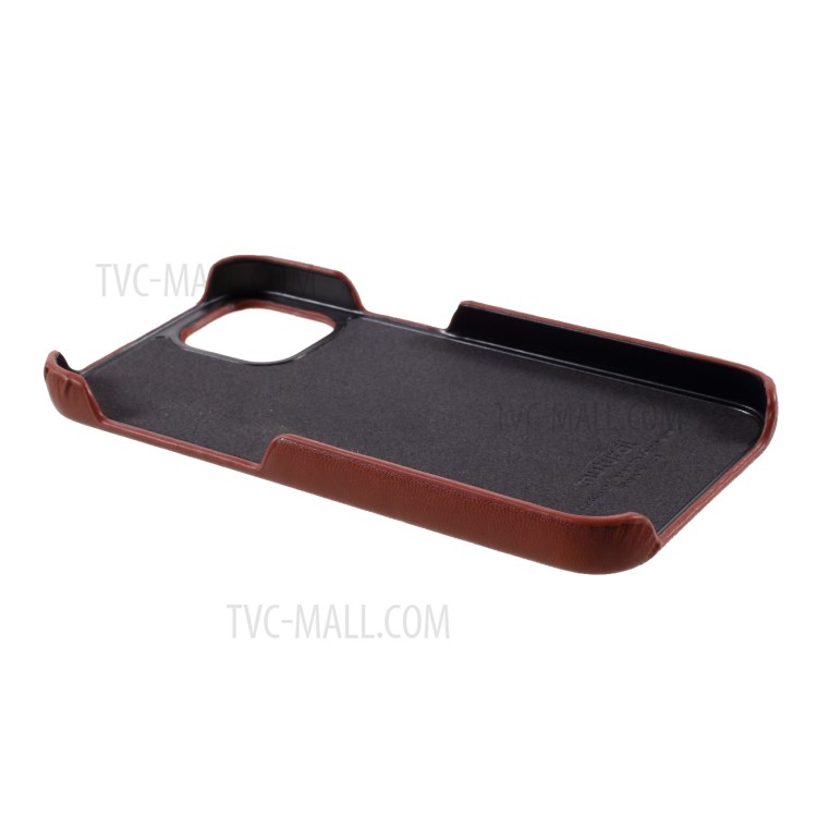 MUTURAL Card Slot Design PC + TPU Hybrid Cover for iPhone 12 Pro Max - Brown-6