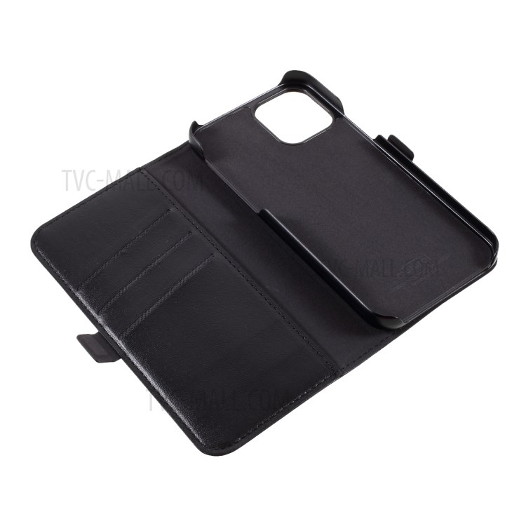 MUTURAL PU Leather+TPU Wallet Stand Phone Stand Case for iPhone 12 Pro Max - Black-10