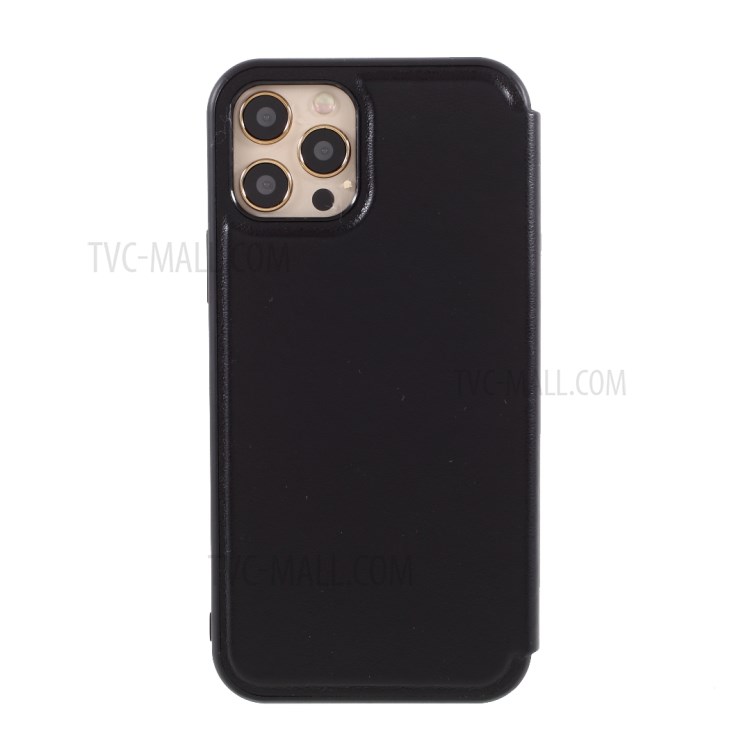 MUTURAL PU Leather Card Holder Protective Case for iPhone 12 Pro Max - Black-3