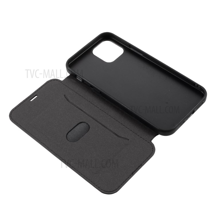 MUTURAL PU Leather Card Holder Protective Case for iPhone 12 Pro Max - Black-5
