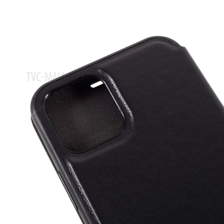 MUTURAL PU Leather Card Holder Protective Case for iPhone 12 Pro Max - Black-9