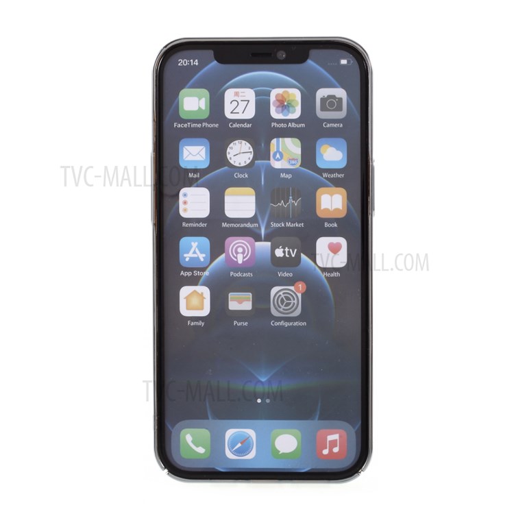 MUTURAL Electroplating Transparent Hard PC Phone Protective Cover Case for iPhone 12 mini - Silver-2