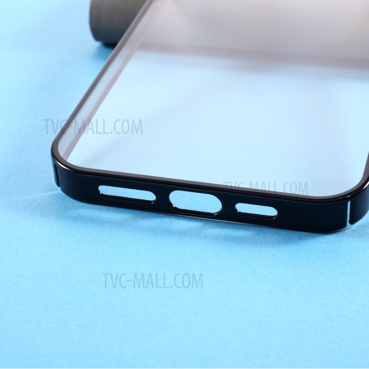 MUTURAL Transparent Hard PC Phone Protective Cover Case for iPhone 12 Pro Max - Black-5